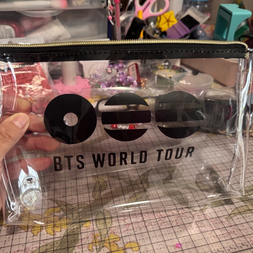 World Tour Clear PVC Crossbody Bag - Black Accents
